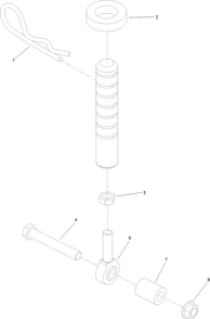 Rear Deck Height Adjustment Assembly No. 109-0322 Diagram and Parts List for 74316 400000000 - 999999999 Toro Lawn Tractor