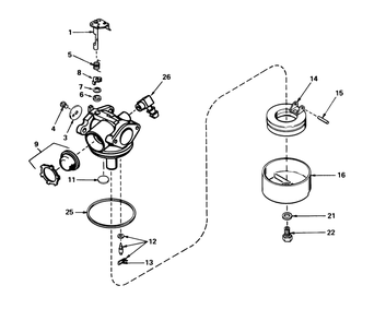 Carburetor No. 632050 Diagram and Parts List for 20700 8000001 - 8999999 Toro Lawn Mower