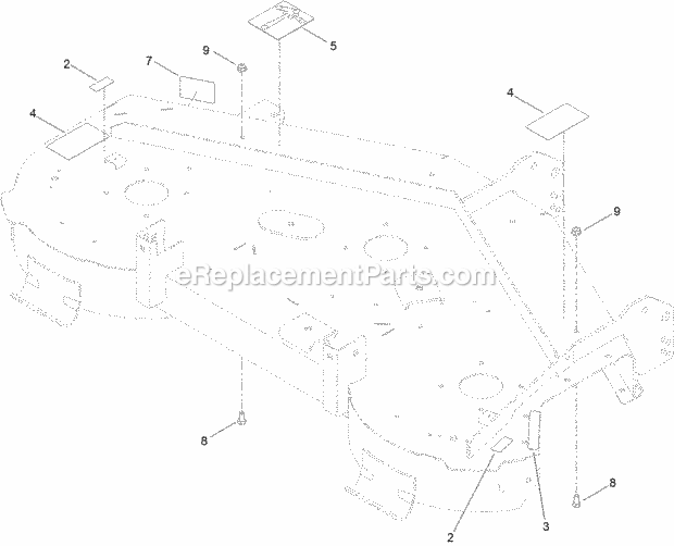 50 Inch Deck And Decal Assembly No. 131-3612 Diagram and Parts List for 74797 315000001-315999999 Toro Lawn Mower