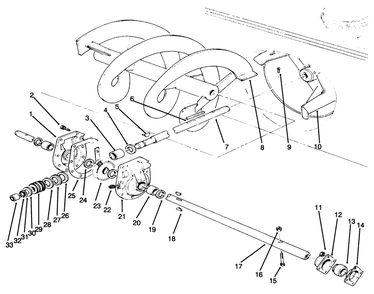 Auger Assembly Diagram and Parts List for 79361 8900001 - 8999999 Toro Lawn Tractor