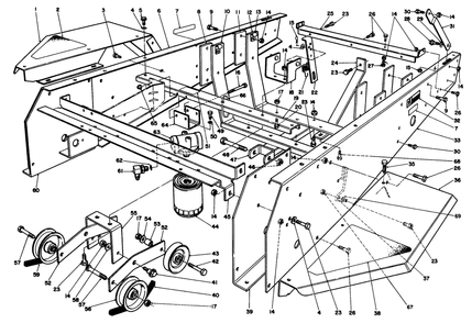 Frame & Jackshaft Assembly Diagram and Parts List for 30718 3900001 - 3999999 Toro Lawn Tractor