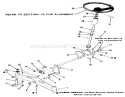 Front Axle And Steering Diagram and Parts List for 31-10K801 1990 Toro Lawn Tractor