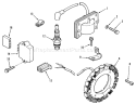 Kohler Ignition System Diagram and Parts List for 31-10K801 1990 Toro Lawn Tractor
