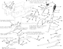 Manual Lift Linkage Diagram and Parts List for 31-18KE01 1987 Toro Lawn Tractor