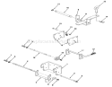 Hitches Diagram and Parts List for 41-20O801 1990 Toro Lawn Tractor