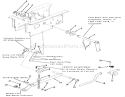 Hydrostatic Lift Linkage Diagram and Parts List for 41-20O801 1990 Toro Lawn Tractor