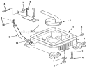 Oil Base Fill Tube And Bracket Diagram and Parts List for 41-20O801 1990 Toro Lawn Tractor