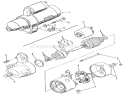 Starter Diagram and Parts List for 41-20O801 1990 Toro Lawn Tractor