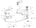 Throttle Choke And Fuel Controls Diagram and Parts List for 41-20O801 1990 Toro Lawn Tractor