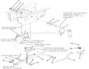 Hydrostatic Lift Linkage Diagram and Parts List for 41-20OE02 1000001-1999999 - 1991 Toro Lawn Tractor