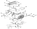 Engine And Exhaust Diagram and Parts List for 41-20OE03 2000001-2999999 - 1992 Toro Lawn Tractor