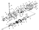 Transaxle Diagram and Parts List for 41-20OE03 2000001-2999999 - 1992 Toro Lawn Tractor