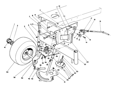 Front Axle & Steering Assembly Diagram and Parts List for 55600 9000001 - 9999999 Toro Lawn Tractor
