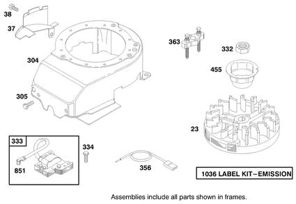 Engine Briggs & Stratton Model 12h802-1758-E1 Diagram and Parts List for 20489 8900001 - 8999999 Toro Lawn Mower