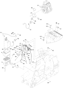 Electrical Assembly Diagram and Parts List for 22327G 405800000 - 407139999 Toro Lawn Tractor Accessories