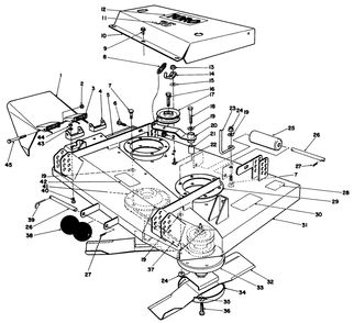 Cutting Unit Assembly Diagram and Parts List for 30136 8000001 - 8999999 Toro Lawn Mower