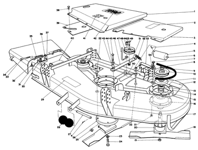 52" Cutting Deck Model No. 30152 Diagram and Parts List for 30111 5000001 - 5999999 Toro Lawn Tractor Accessories