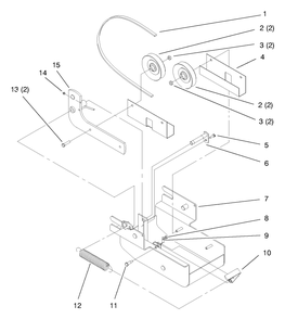 Part Location Diagram of 100-4164 Toro V-belt
