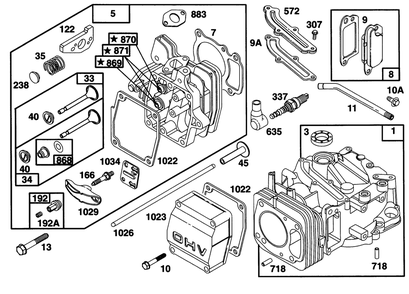 Engine Gts 150 Ohv Diagram and Parts List for 20767 6900001 - 6999999 Toro Lawn Mower