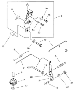 Part Location Diagram of 21187-2055 Toro Arm Assy