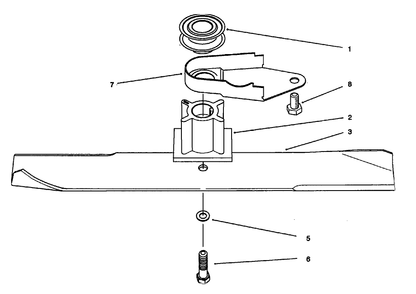 Blade Asembly Diagram and Parts List for 21013 9900001 - 9999999 Toro Lawn Mower
