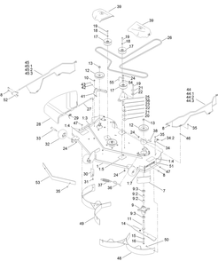 50in Deck And Decal Assembly Diagram and Parts List for 74694 411000000 - 411799999 Toro Lawn Tractor