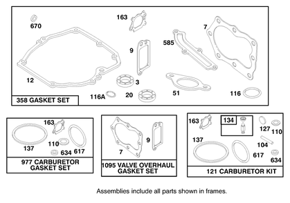 Engine Briggs & Stratton Model 12f802-1767-E1 Diagram and Parts List for 20808 8900001 - 8999999 Toro Lawn Mower