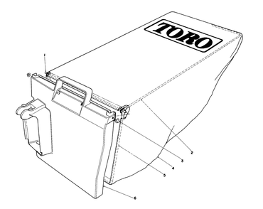 Grass Bag Assembly No. 11-9469 Diagram and Parts List for 20564C 7000001 - 7999999 Toro Lawn Mower
