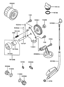 Lubrication Equipment Diagram and Parts List for 74213 (210000001-210999999)(2001) Toro Lawn Mower