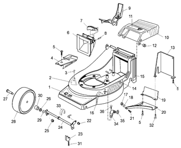 Housing Assembly Diagram and Parts List for 21012 9900001 - 9999999 Toro Lawn Mower