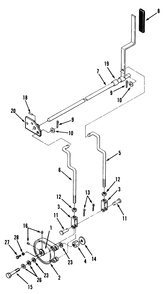 Parking Brake Diagram and Parts List for Z1-24OE03  Toro Lawn Tractor