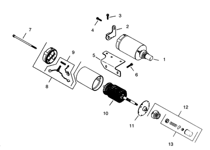 Starter Diagram and Parts List for 73320 3900001 - 3999999 Toro Lawn Tractor