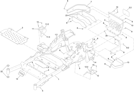 Part Location Diagram of 116-9720 Toro Mainframe Asm