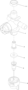 Left Nozzle Assembly Diagram and Parts List for 34230 400000000-408787720 Toro Spreader