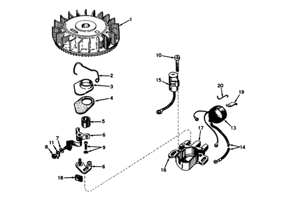 Magneto No. 610793 Diagram and Parts List for 21500 5000001 - 5999999 Toro Lawn Mower