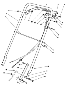 Handle Assembly (Model 22035) Diagram and Parts List for 22035 8000001 - 8002989 Toro Lawn Mower
