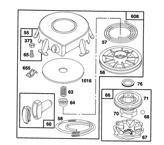 Engine Briggs & Stratton Model 190406-6142-01 Diagram and Parts List for 38570 4900001 - 4999999 Toro Snow Blower