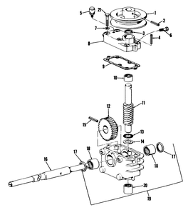 Gear Case Assembly Diagram and Parts List for 23267 5000001 - 5999999 Toro Lawn Mower
