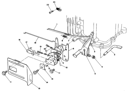 Governor Assembly (Engine No. Vmm1-7) Diagram and Parts List for 26620BG 2000001 - 2999999 Toro Lawn Mower