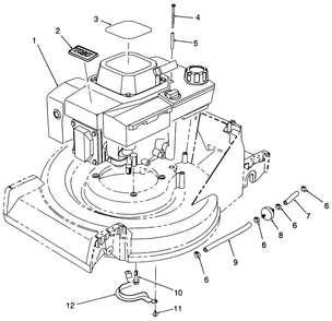 Engine Assembly Diagram and Parts List for 26621 0000001 - 0999999 Toro Lawn Mower