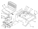 Fender And Seat Assembly Diagram and Parts List for 42-16BE01 2000001-2999999 - 1992 Toro Lawn Tractor