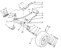 Front Axle Assembly Diagram and Parts List for 42-16BE01 2000001-2999999 - 1992 Toro Lawn Tractor