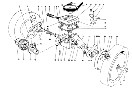 Gear Case Assembly Diagram and Parts List for 16780 3000001 - 3999999 Toro Lawn Mower