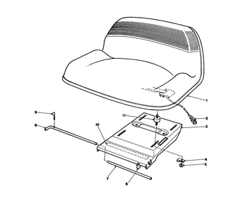 Seat Assembly Diagram and Parts List for 56190 1000001 - 1999999 Toro Lawn Tractor