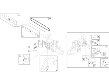 Cordless Chainsaw Assembly Diagram and Parts List for 51672 322000001-322999999 Toro Chainsaw