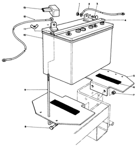 Battery Assembly Diagram and Parts List for 30116 6000001 - 6999999 Toro Lawn Tractor Accessories