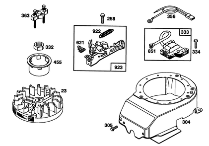 Engine Briggs & Stratton Model 124702-3115-01 Diagram and Parts List for 20214 1000001 - 1999999 Toro Lawn Mower