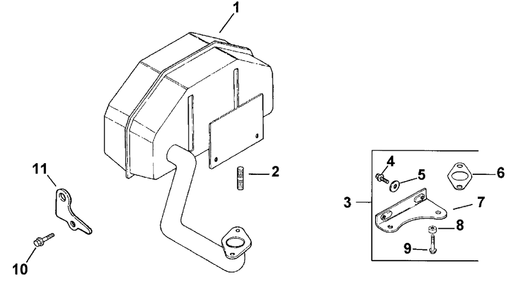 Exhaust Diagram and Parts List for 30177 991352 - 999999 Toro Lawn Tractor Accessories