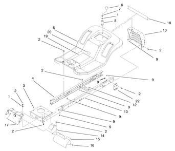 Frame Assembly Diagram and Parts List for 71205 6900001 - 6999999 Toro Lawn Tractor