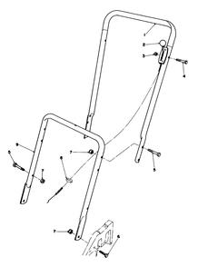Handle Assembly Diagram and Parts List for 22025 5000001 - 5999999 Toro Lawn Mower